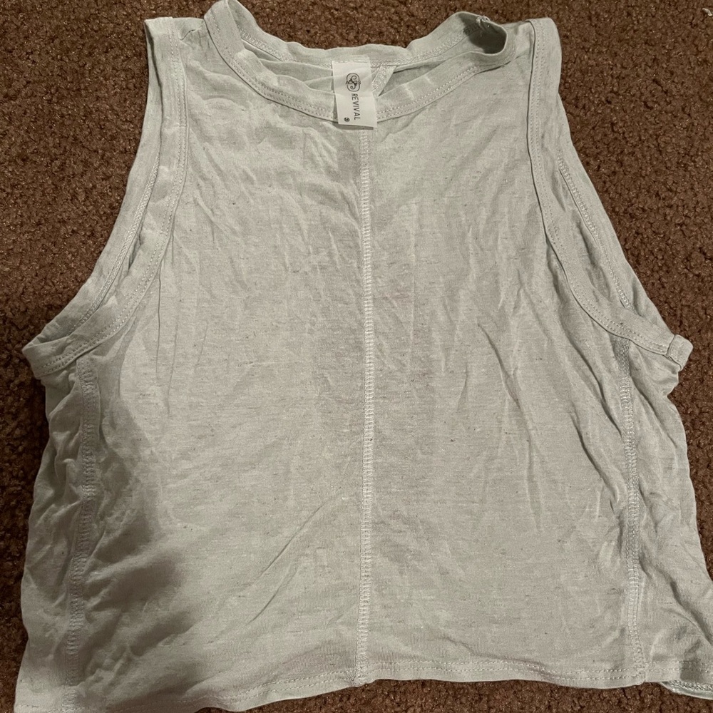 Altard state open back tank, mint green